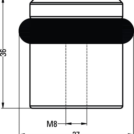 Butoir de porte au sol Hermeta 4735 ( 3000283379 ) Ø 39 mm hauteur 36 mm montage par chevilles