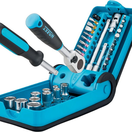 Hazet Jeu de clés à douilles 856-1HP ( 8000753595 ) 38 pièces 1/4 ″ Nombre de dents 90 6 pans