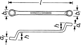 Hazet clé polygonale double 630 ( 8000462654 ) 16 x 17 mm 255 mm