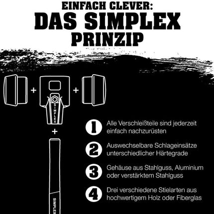 Marteau de protection Halder SIMPLEX ( 8000794782 ) longueur 405 mm Ø tête 60 mm