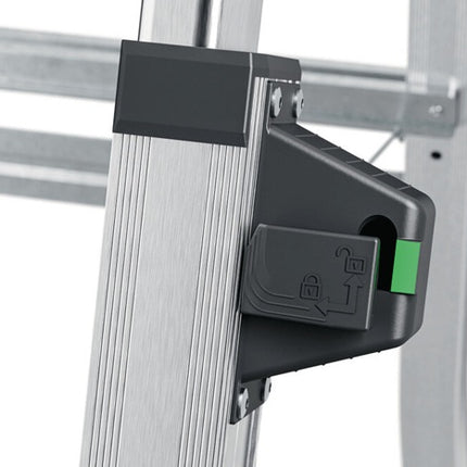 Hailo escabeau 100 Topline ( 9000463140 ) marches 3-5 aluminium anodisé télescopique