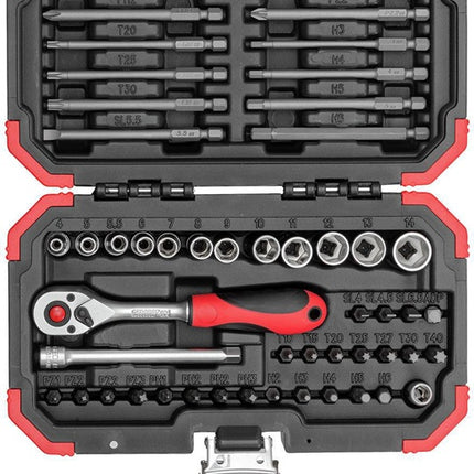 Assortiment d'embouts/de douilles Gedore RED R33003051 ( 8002654118 ) 51 pièces 1/4 ″ Nombre de dents 72