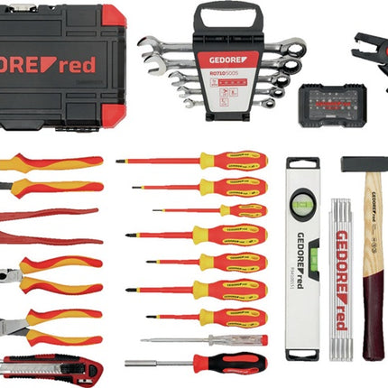 Gedore RED Coffret à outils électricien - R21652089 ( 8002655055 ) 88 pièces