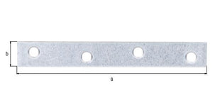 GAH Alberts Raccord plat ( 8001514132 ) longueur 120 mm largeur 16 mm épaisseur 1,75 mm nombre de trous 4