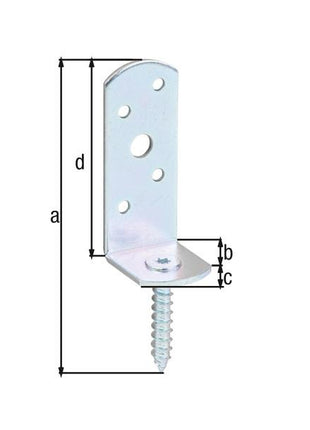 Soporte para valla de cañas GAH Alberts (8002773620) 115x31,5x30x75mm en forma de L