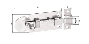 GAH Alberts Verrou de fenêtre ( 8002773619 ) Longueur 61 mm Largeur 26 mm Forme droite Sortie 13,5 mm