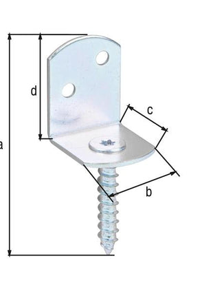 Soporte para valla de cañas GAH Alberts (8002897887) 83x32x30x38mm en forma de L