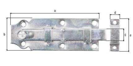 GAH Alberts Verrou de porte ( 8003585400 ) longueur 120 mm largeur 44 mm droit