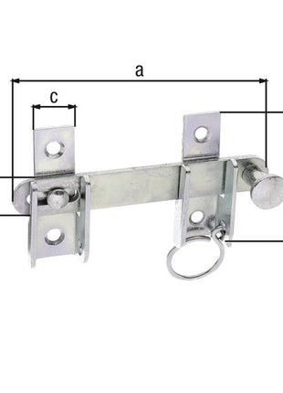 GAH Alberts Jambage pour volet de porte ( 8002768382 ) longueur 120 mm largeur 18 mm Ø du trou 6 mm