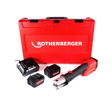 Rothenberger ROMAX 4000 18 V Li-Ion Basic Set Sertisseuse sans fil + Coffret de transport + 2x Batteries 4,0 Ah + Chargeur