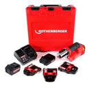 Rothenberger ROMAX Compact TT Set M Akku Kompaktpressmaschine + PB-Set M15-22-28 im Koffer + 1x 2,0 Ah Akku + 1x 4,0 Ah Akku + Lader + 3x Pressbacken - Toolbrothers