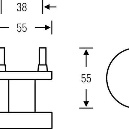 FSB Bouton de porte 23 0829 03400 ( 3322002268 ) aluminium 0105 droit