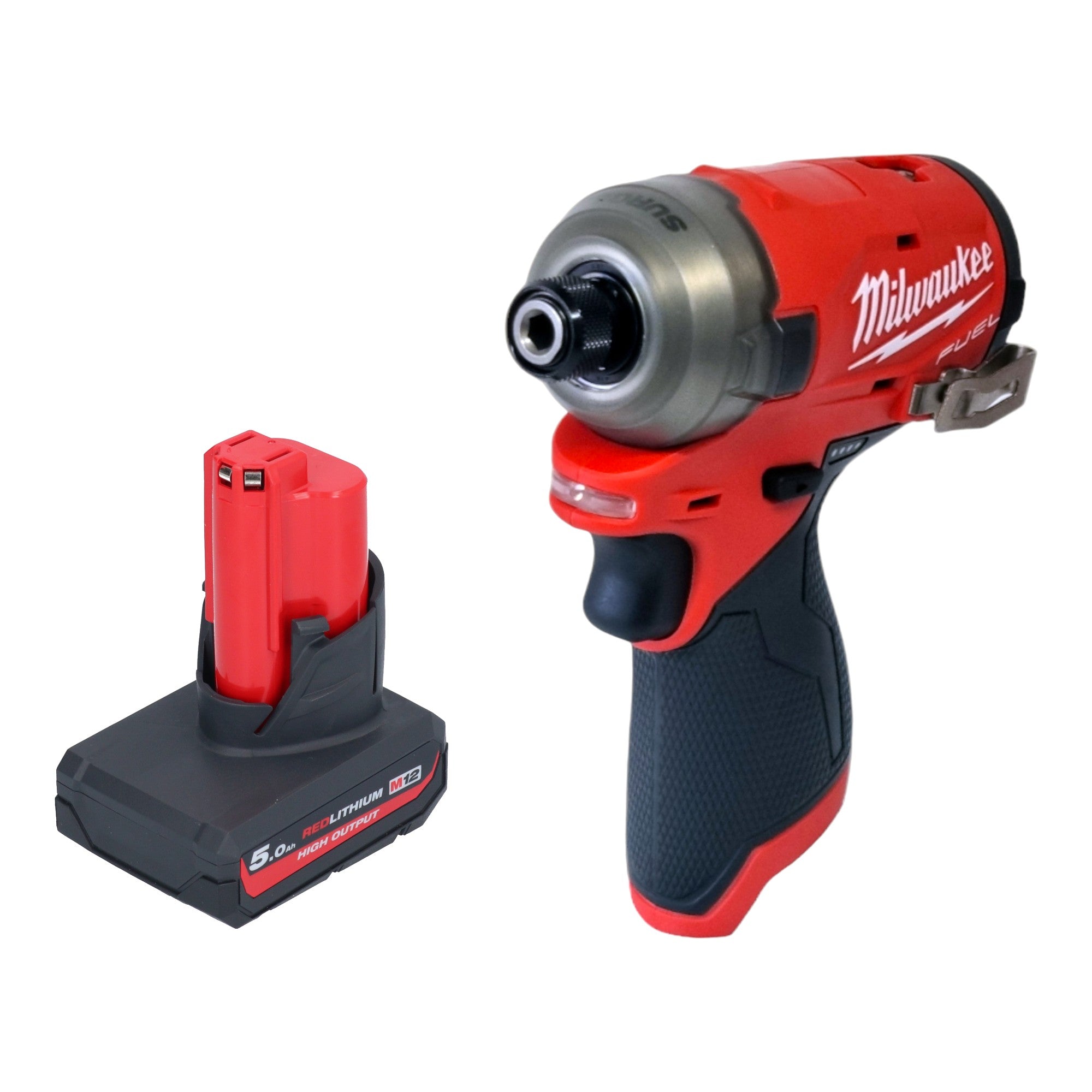 Milwaukee M12 FQID 501 Akku Schlagschrauber 12 V 50 Nm 1 4 Brushless 1x Akku 5 0 Ah ohne Ladegeraet 0 - toolbrothers