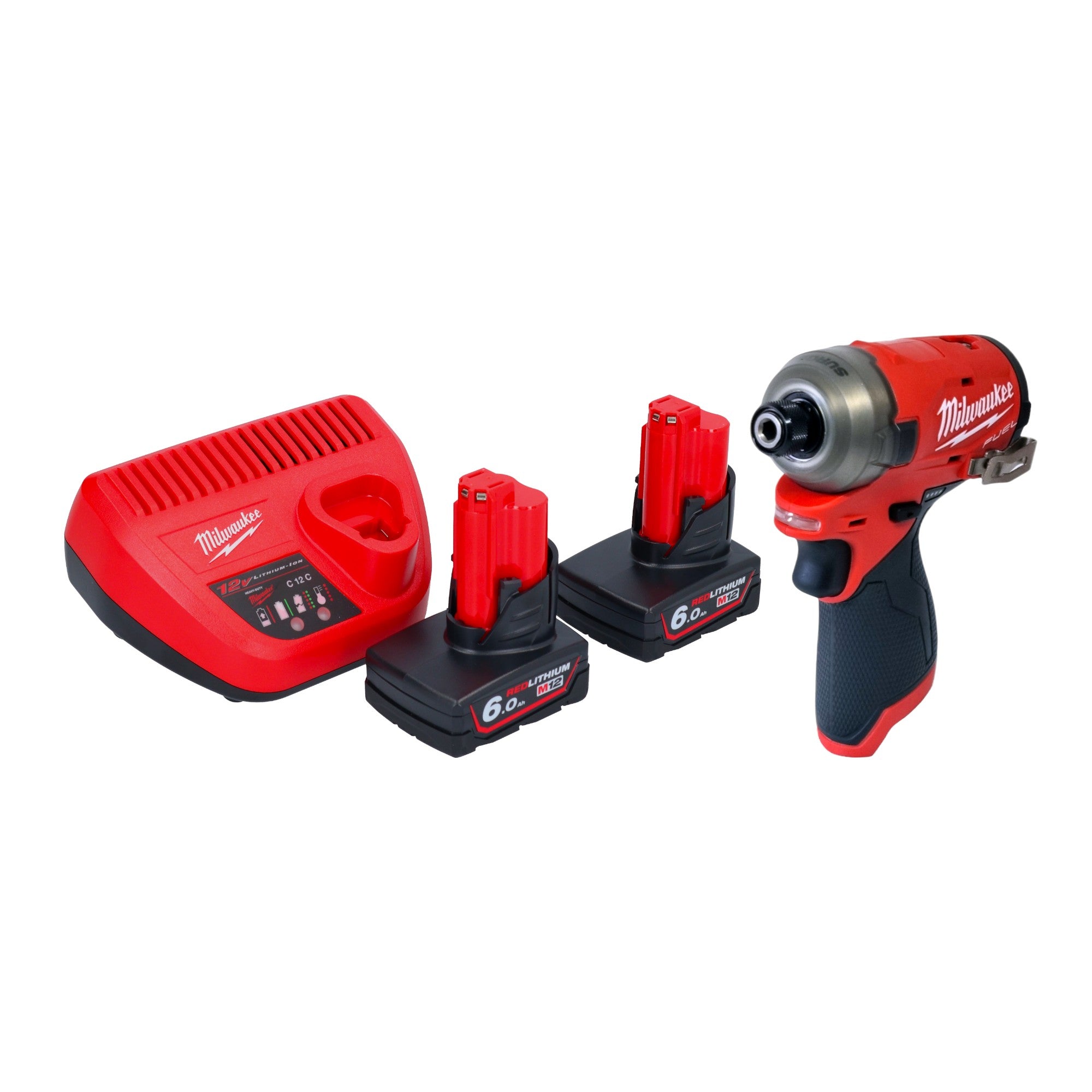 Milwaukee M12 FQID 602 Akku Schlagschrauber 12 V 50 Nm 1 4 Brushless 2x Akku 6 0 Ah Ladegeraet 0 - toolbrothers