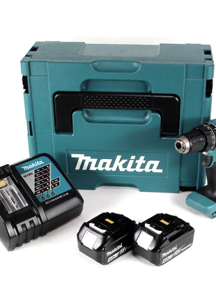 Makita DHP 485 RMJ Perceuse visseuse à percussion sans fil 18 V Li-Ion + 2x Batteries 4,0 Ah + Chargeur + Coffret