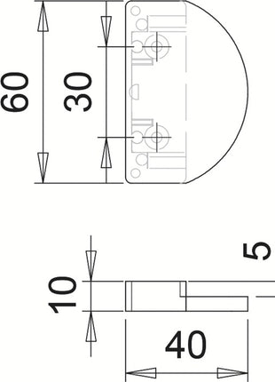 EDI Poignée de porte de balcon ( 3000261211 ) plastique brun