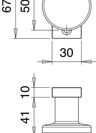 Pomo de puerta de perfil EDI 1394/0000 (3000200017) material aluminio F1 macizo