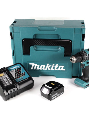 Makita DHP 485 RT1J Perceuse visseuse à percussion sans fil 18 V Li-Ion + 1x Batterie 5,0 Ah + 1x Chargeur + 1x Coffret de transport