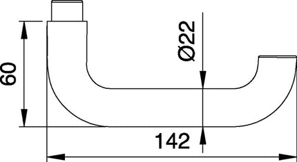 EDI Paire de béquilles de porte 163 ( 3000261381 ) acier inoxydable F00 Carré 8 mm