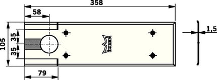 Plaque de recouvrement Dormakaba ( 3000207310 ) BTS 80 / BTS 80 F / BTS 80 EMB / BTS