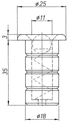 Douille en pierre DENI ( 3000255654 ) Barre ronde 10 mm