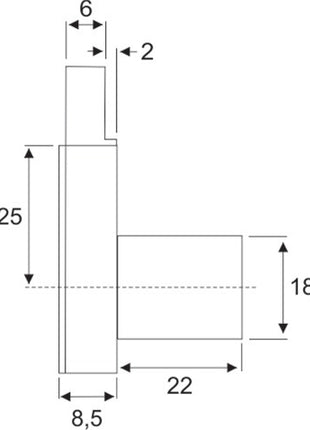 BMB Serrure à visser ( 3000271830 ), largeur de broche 25 mm, fermeture différente