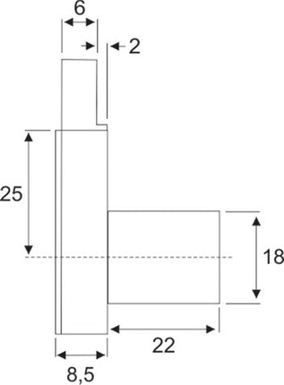 BMB Serrure à visser ( 3000271830 ), largeur de broche 25 mm, fermeture différente