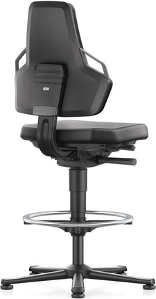 bimos siège de travail pivotant Nexxit ( 9000454238 ) Patins au sol + repose-pieds Couleur des poignées gris noir 570-820 mm
