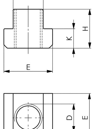 AMF T-Nutenstein (DIN 508) Werksnorm ( 4000603172 ) T-Nut 28 mm M16