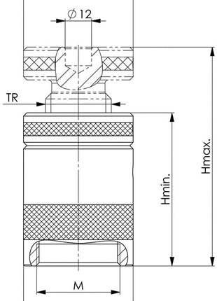 Support à visser AMF n° 6400 ( 4000833115 ) taille 100 hauteur 70 - 100 mm