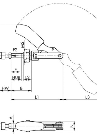 Tendeur de barre de poussée AMF n° 6840 ( 4000604395 ) taille 5