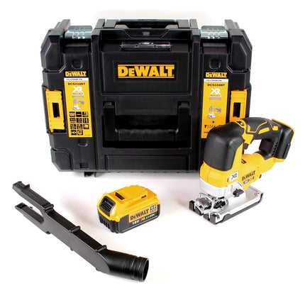 DeWalt DCS 334 NT Scie sauteuse pendulaire sans fil Brushless 18V + 1x Batterie 4,0Ah + Coffret de transport - sans chargeur