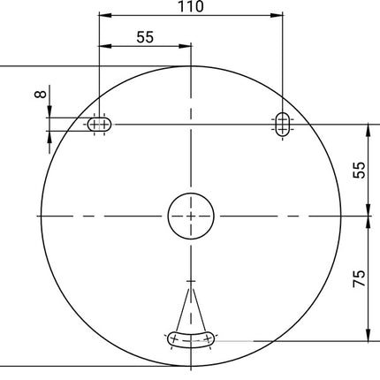 Support mural pour tuyau ALBA TURBO ( 4000351454 ) Largeur 427 mm sans tuyau/raccords
