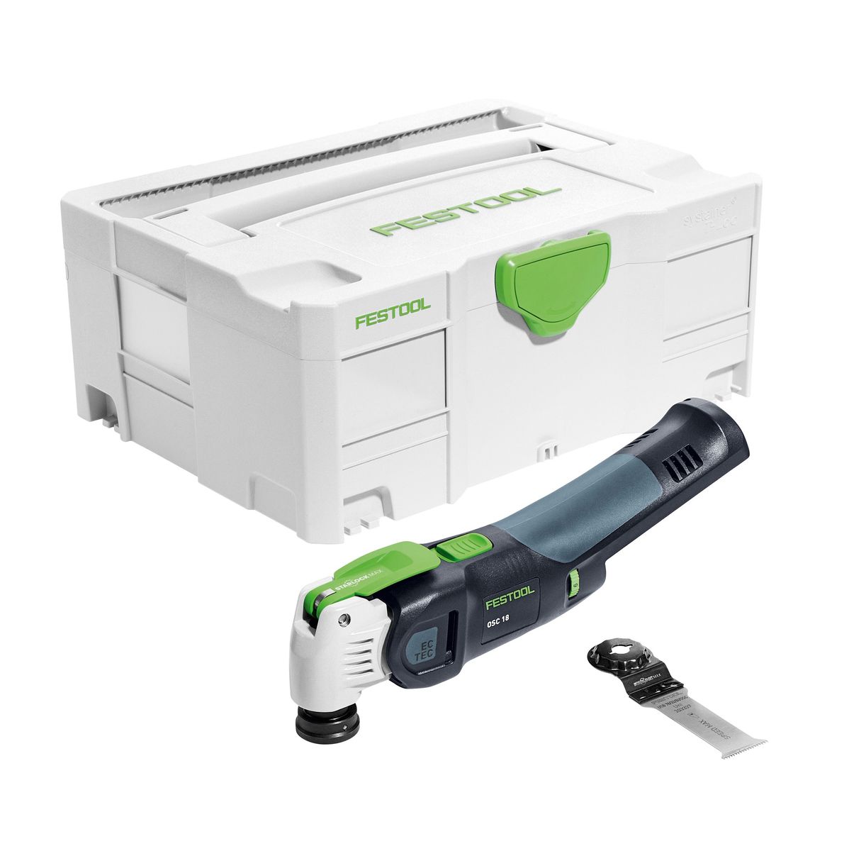 Festool OSC 18 Li E-Basic Vecturo Oscillateur sans fil 18V ( 574848 ) Brushless StarlockMax Solo en Systainer - sans batterie, sans chargeur