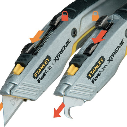 Couteau universel Stanley FATMAX(R) PRO 2-IN-1 ( 4000787010 ) longueur totale 180 mm rétractable