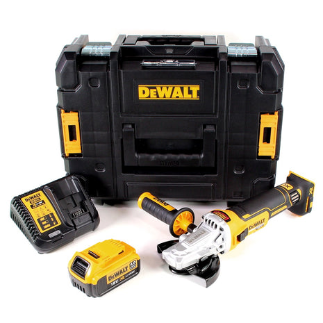 DeWalt DCG 405 FM1 Akku Winkelschleifer 18V 125mm Brushless + 1x Akku 4,0Ah + Ladegerät + TSTAK - Toolbrothers