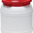 Fût à col large ( 9000450101 ) 15,0 l PE blanc avec couvercle rouge Ouverture de remplissage-Ø 204 mm