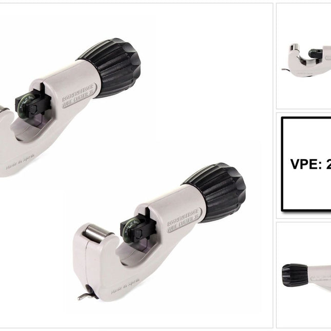 Rothenberger 2x TUBE CUTTER 35 Rohrabschneider, Inox, 6-35 mm, DURAMAG ( 70055 ) - Toolbrothers
