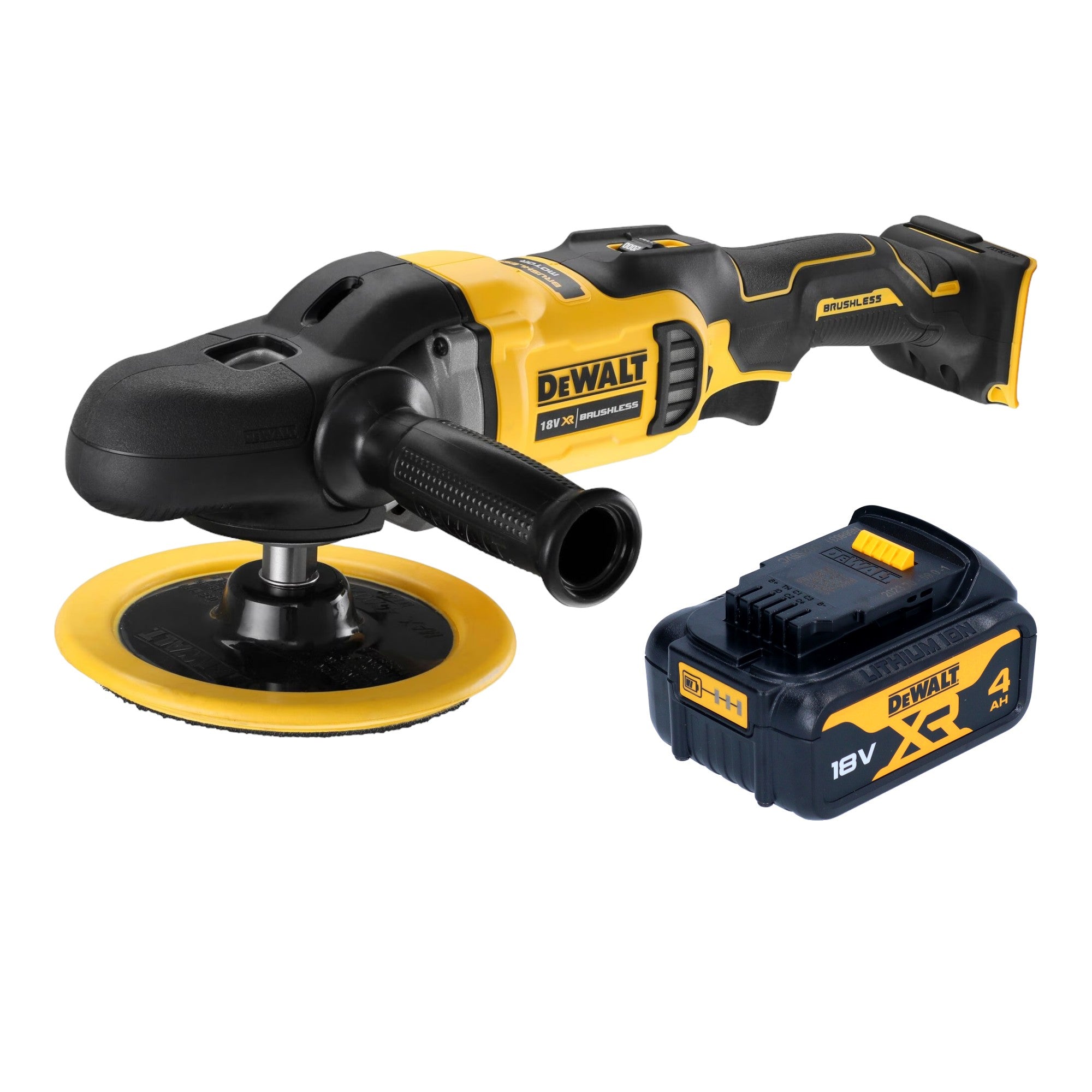 DeWalt DCM 849 N Akku Exzenter Poliermaschine 18 V 180 mm Brushless 1x Akku 4 0 Ah ohne Ladegeraet 0 - toolbrothers
