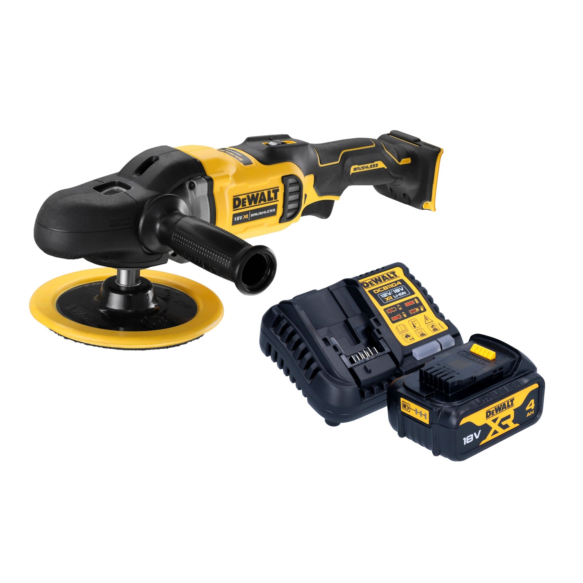 DeWalt DCM 849 M1 Akku Exzenter Poliermaschine 18 V 180 mm Brushless 1x Akku 4 0 Ah Ladegeraet 0 - toolbrothers