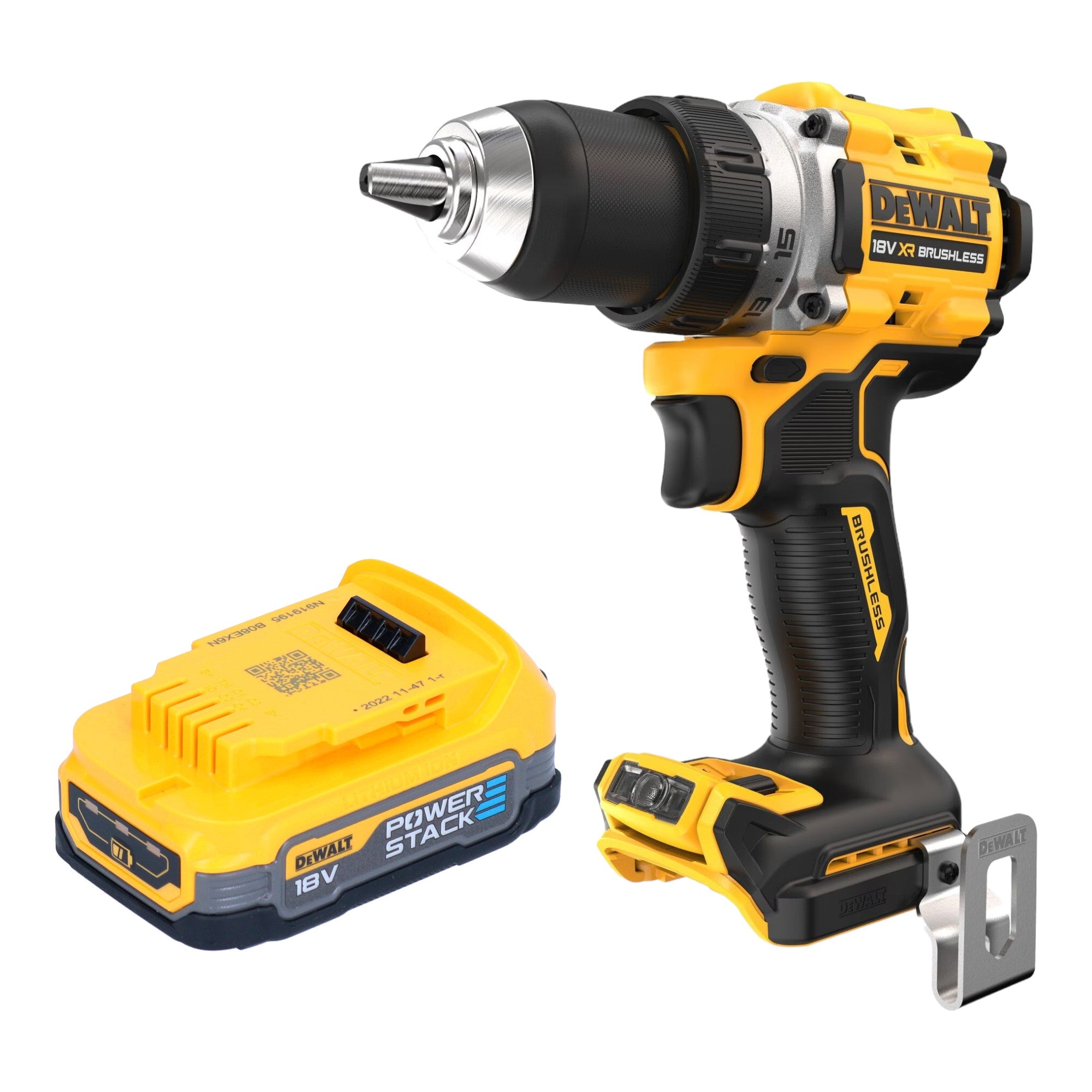 DeWalt DCD 800 N Akku Bohrschrauber 18 V 90 Nm Brushless 1x Powerstack Akku 1 7 Ah ohne Ladegeraet 0 - toolbrothers