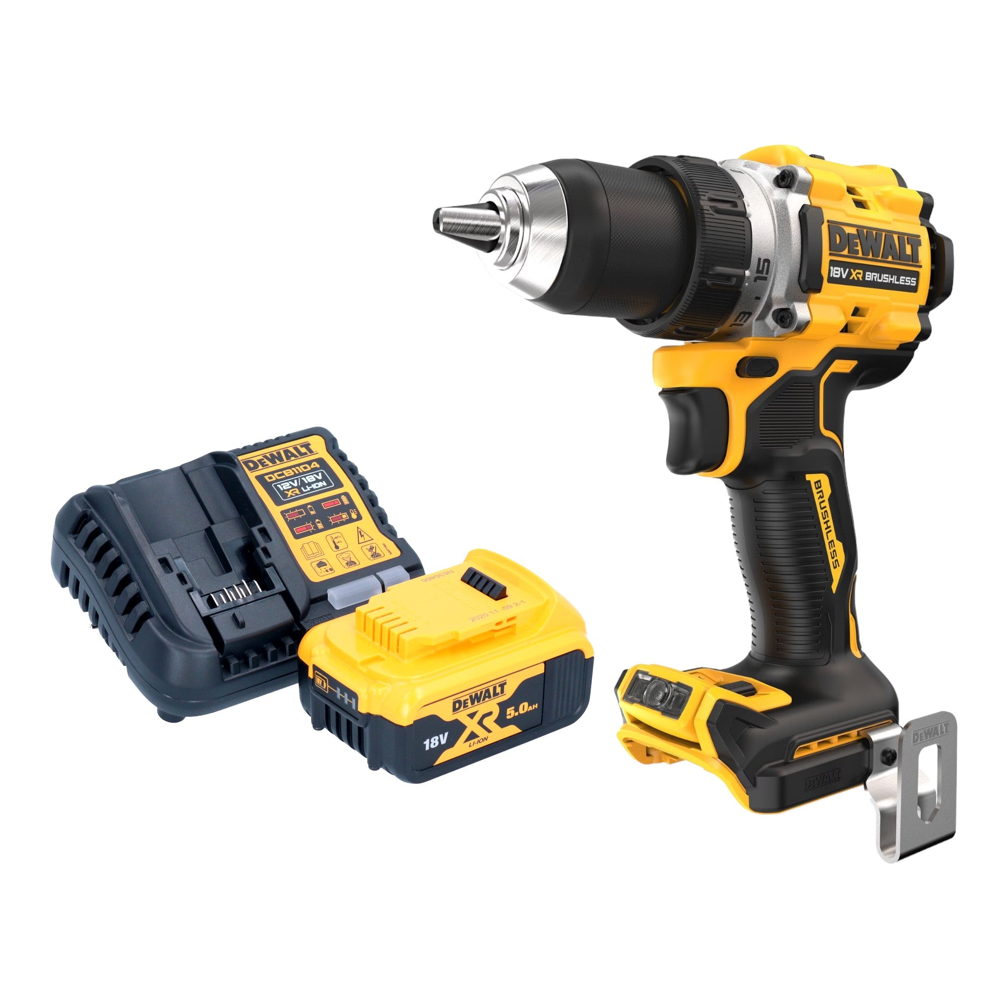 DeWalt DCD 800 P1 Akku Bohrschrauber 18 V 90 Nm Brushless 1x Akku 5 0 Ah Ladegeraet 0 - toolbrothers