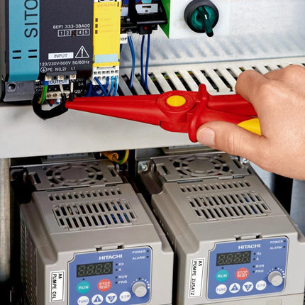 Knipex pince à bec plat ( 4000795155 ) longueur totale 220 mm avec zone en plastique souple