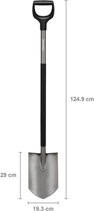 Fiskars Bêche de jardinier ( 4000819586 ) pointue, avec manche en D Acier