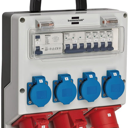 Brennenstuhl distributeur mural en plastique ( 4000873992 ) CEE-32 A, 5 pôles