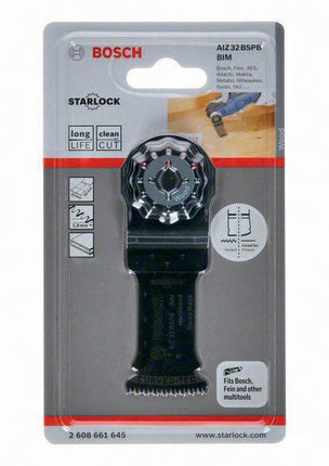 Lame de scie plongeante AIZ 32 BSPB ( 4000908671 ) Bosch Largeur 32 mm Profondeur de plongée 50 mm