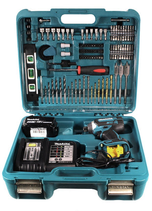 Makita DTD 152 SMTK Akku Schlagschrauber 18V 165Nm + 1x Akku 4,0Ah + Ladegerät + 101tlg. Zubehörset im Koffer - Toolbrothers