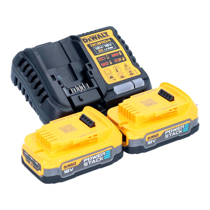 Perceuse à percussion sans fil DeWalt DCD 999 E2T 18 V 95 Nm sans balai + 2x batterie Powerstack 1,7 Ah + chargeur + TSTAK