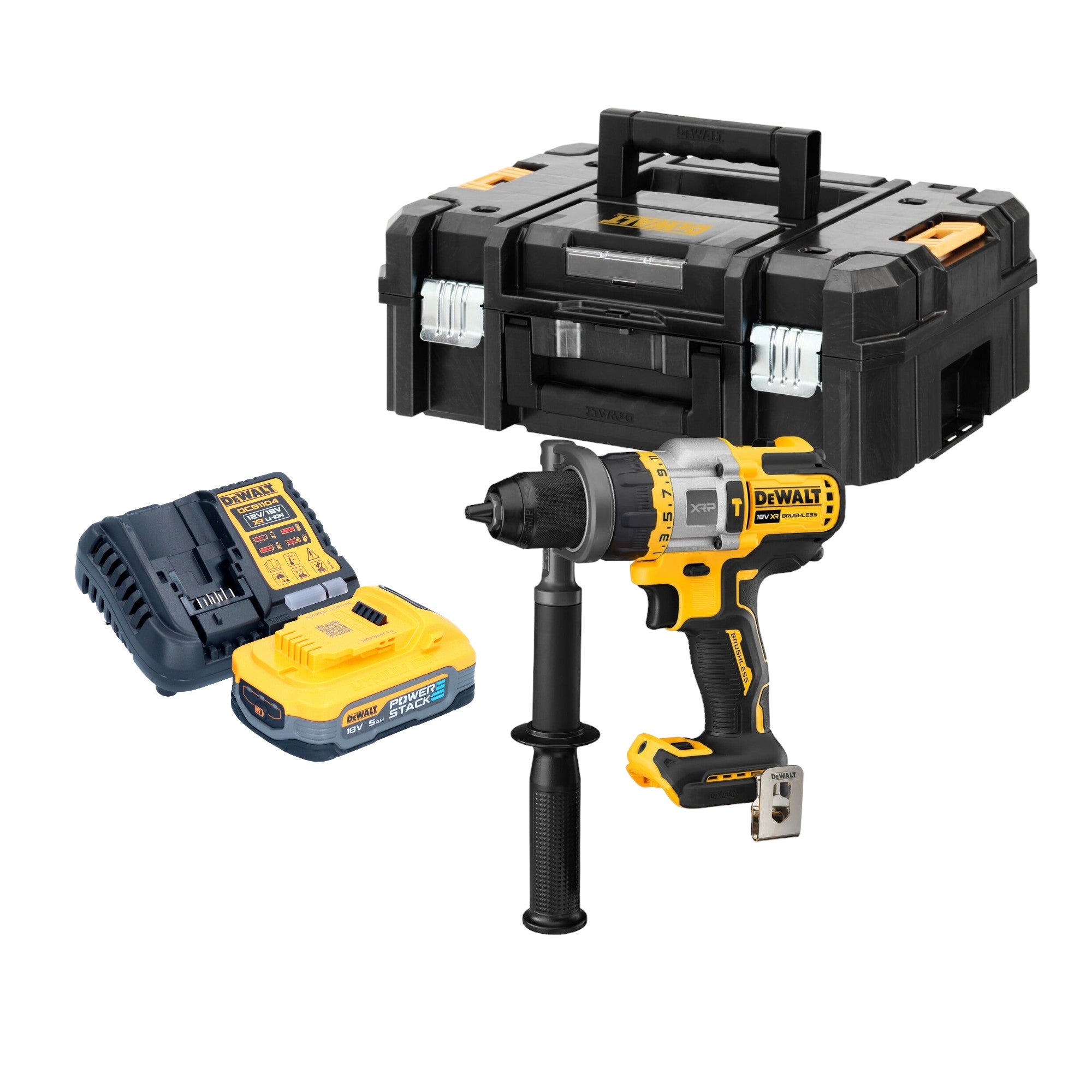 DeWalt DCD 999 H1T Akku Schlagbohrschrauber 18 V 95 Nm Brushless 1x Powerstack Akku 5 0 Ah Ladegeraet TSTAK 0 - toolbrothers