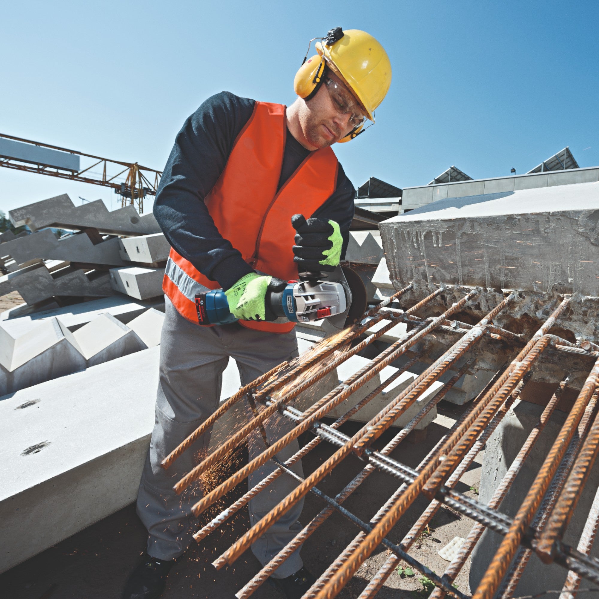 Bosch GWS 18V 10 Professional Akku Winkelschleifer 18 V 125 mm Brushless 1x Akku 4 0 Ah ohne Ladegeraet 4 - toolbrothers